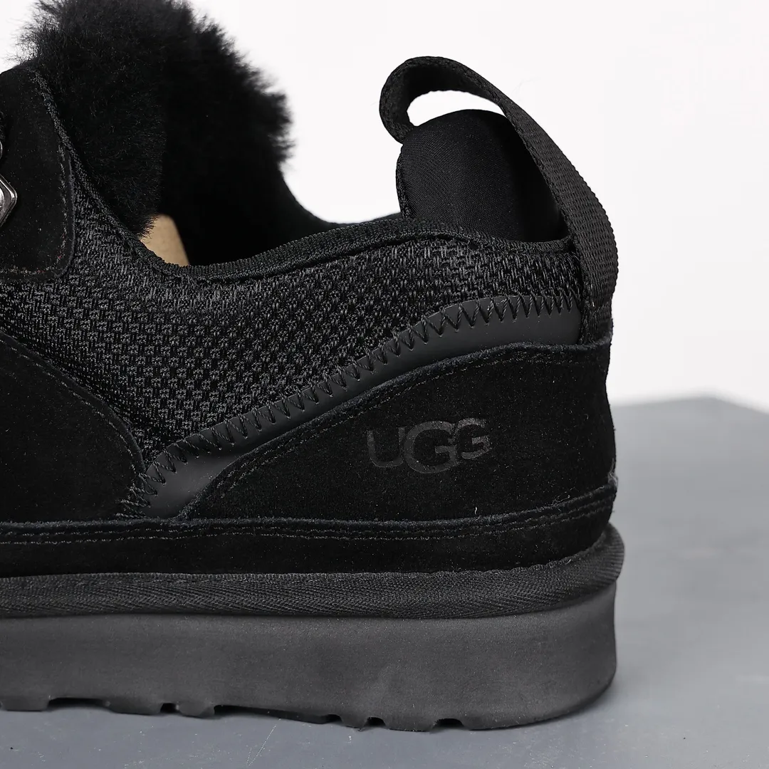 Pick up locally 💰680 Core recommended good price UGG versatile items 2023 new Highland series Polyester fiber mesh lining 10mm plush lining Insole Recycled ballistic canvas mesh Suede leather upper two-color flat shoelaces EVA outsole Lowmel Mel casual shoes Size: 35 36 37 38 39 40 41 42 43 44 45